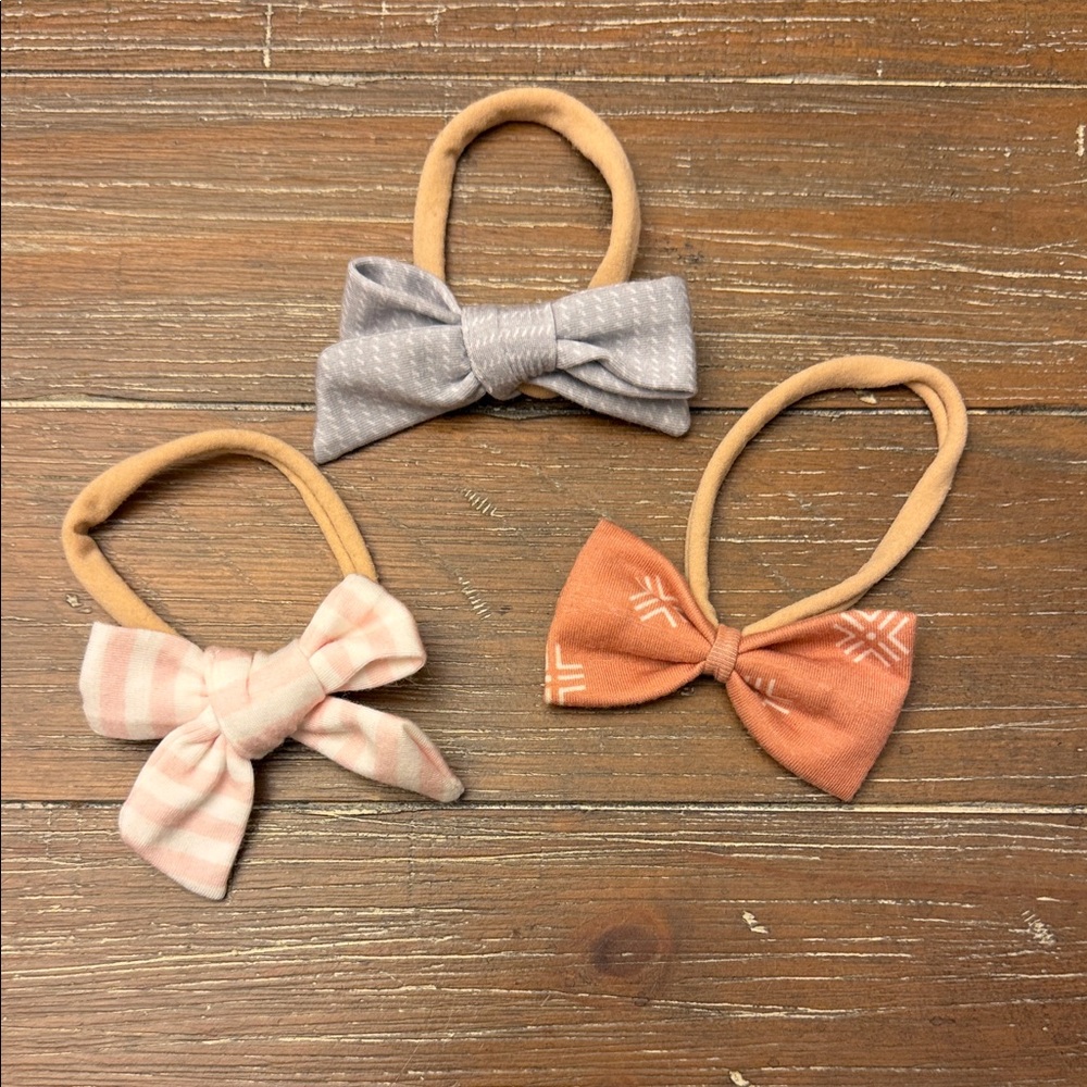 Set of 3 Copper Pearl Bows